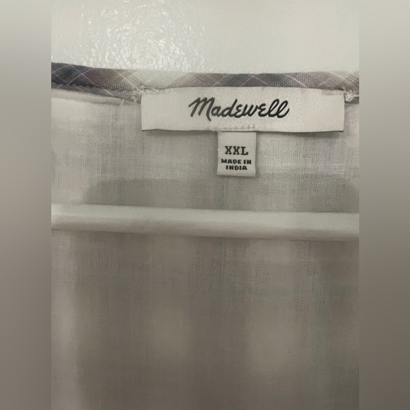 Madewell Marianna Puffed Sleeved Midi Dress in plaid - Picture 8 of 9